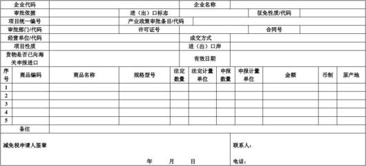 进出口货物征免税申请表注意事项与办理指南